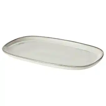 IKEA Gladelig Tallerken, grå, 31x19 cm tilbud