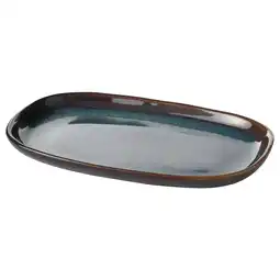 IKEA Gladelig Tallerken, blå, 20x13 cm tilbud