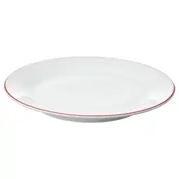 IKEA Vinterfint Tallerken, hvit/rød, 20 cm tilbud