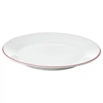IKEA Vinterfint Tallerken, hvit/rød, 20 cm tilbud