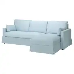 IKEA Hyltarp 3-seters sofa med sjeselong, høyre, Kilanda lys blå tilbud