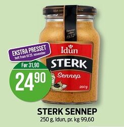 Kiwi IDUN Sterk sennep tilbud