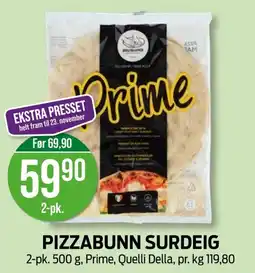 Kiwi PRIME Pizzabunn surdeig tilbud
