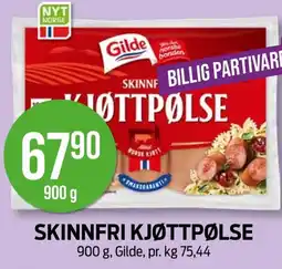 Kiwi GILDE Skinnfri kjøttpølse tilbud
