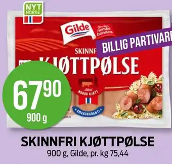 Kiwi GILDE Skinnfri kjøttpølse tilbud