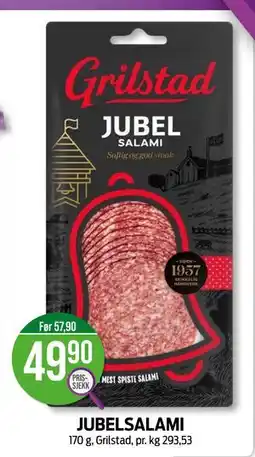 Kiwi JUBELSALAMI, NOK 49.9 tilbud
