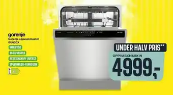 Skousen Gorenje oppvaskmaskin GU63CX tilbud