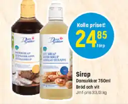 Eurocash DANSUKKER Sirap tilbud