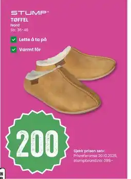 Sport Outlet TØFFEL, NOK 200 tilbud