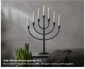 ELON STAR TRADING Adventslysestake Titus, NOK 799 tilbud