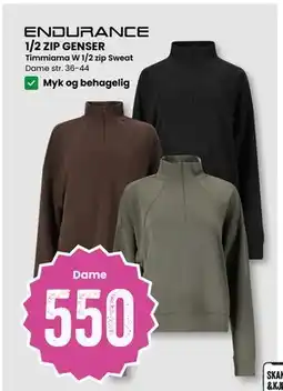 Sport Outlet 1/2 ZIP GENSER, NOK 550 tilbud