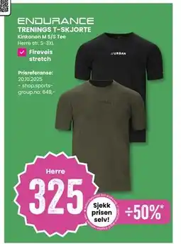 Sport Outlet TRENINGS T-SKJORTE, NOK 325 tilbud