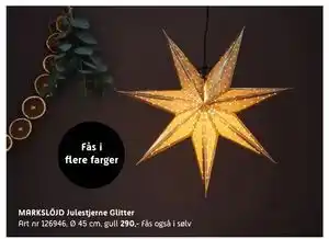 ELON MARKSLÖJD Julestjerne Glitter, NOK 290 tilbud