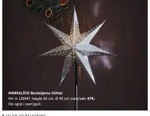 ELON MARKSLÖJD Bordstjerne Glitter, NOK 479 tilbud
