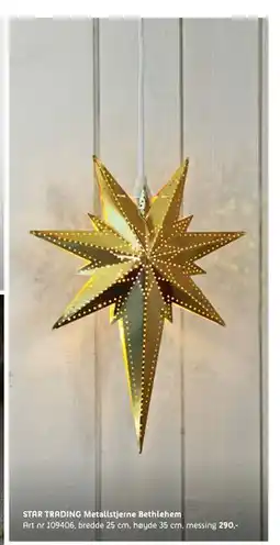 ELON STAR TRADING Metallstjerne Bethlehem, NOK 290 tilbud