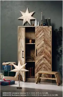 ELON MARKSLÖJD Bordstjerne Saturnus., NOK 199 tilbud