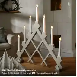 ELON STAR TRADING Elektrisk lysestake Rut, NOK 499 tilbud