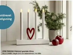 ELON STAR TRADING Elektrisk lysestake Hilma, NOK 219 tilbud