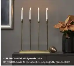 ELON STAR TRADING Elektrisk lysestake Lottie, NOK 590 tilbud