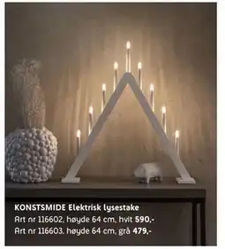 ELON KONSTSMIDE Elektrisk lysestake tilbud