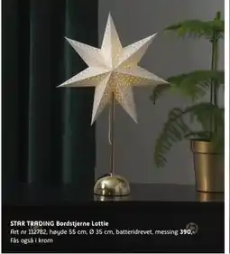 ELON STAR TRADING Bordstjerne Lottie, NOK 390 tilbud