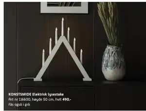 ELON KONSTSMIDE Elektrisk lysestake, NOK 490 tilbud