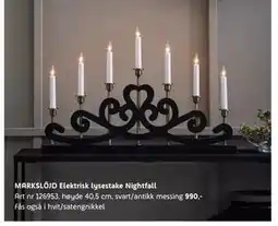 ELON MARKSLÖJD Elektrisk lysestake Nightfall, NOK 990 tilbud