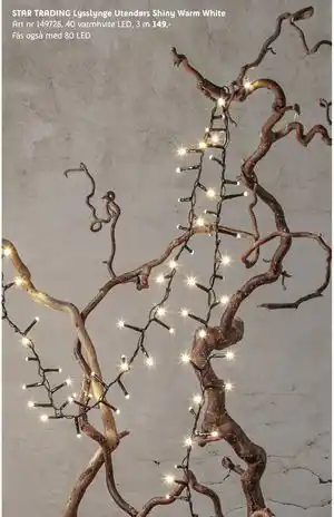 ELON STAR TRADING Lysslynge Utendørs Shiny Warm White, NOK 149 tilbud