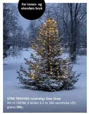 ELON STAR TRADING Juletrelys Dew Drop, NOK 190 tilbud