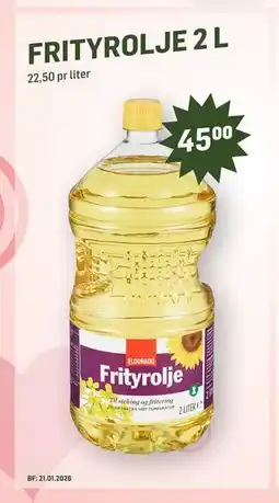 Holdbart Frityrolje 2 l, NOK 45 tilbud