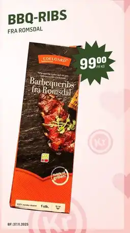 Holdbart BBQ-ribs, NOK 99 tilbud
