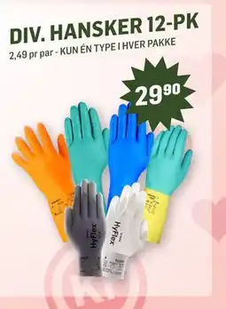 Holdbart Div. Hansker 12-pk, NOK 29.9 tilbud
