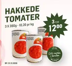 Holdbart Hakkede tomater, NOK 12 tilbud