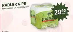 Holdbart Radler 4-pk, NOK 29.9 tilbud