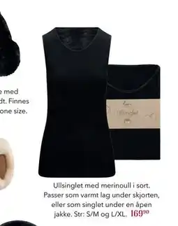 Apotek 1 Ullsinglet med merinoull I sort, NOK 169.9 tilbud