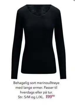 Apotek 1 Behagelig sort merinoulltrøye, NOK 199.9 tilbud