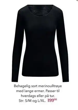Apotek 1 Behagelig sort merinoulltrøye, NOK 199.9 tilbud