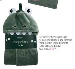 Apotek 1 Myke favoritt-morgenkåper til barn med belte og to lommer, NOK 149.9 tilbud