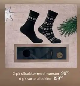 Apotek 1 6-pk sorte ullsokker, NOK 199.9 tilbud