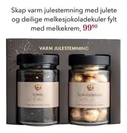 Apotek 1 Skap varm julestemning med julete og deilige melkesjokoladekuler fylt med melkekrem, NOK 99.9 tilbud