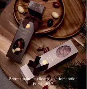 Brente mandler eller sjokolademandler, NOK 49.9