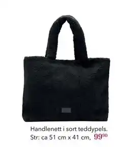 Apotek 1 Handlenett i sort teddypels, NOK 99.9 tilbud