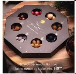 Apotek 1 8 favoritter med miks med lakris, nøtter og sjokolade, NOK 149.9 tilbud
