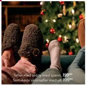 Apotek 1 Semskede skinntøfler med ull, NOK 199.9 tilbud