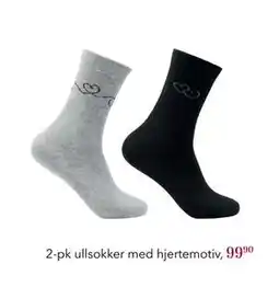 Apotek 1 2-pk ullsokker med hjertemotiv, NOK 99.9 tilbud