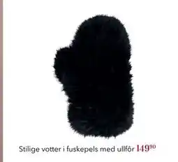 Apotek 1 Stilige votter i fuskepels med ullfôr, NOK 149.9 tilbud
