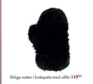 Apotek 1 Stilige votter i fuskepels med ullfôr, NOK 149.9 tilbud