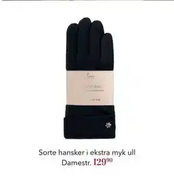 Apotek 1 Sorte hansker I ekstra myk ull Damestr, NOK 129.9 tilbud