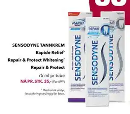 Apotek 1 SENSODYNE TANNKREM, NOK 35 tilbud