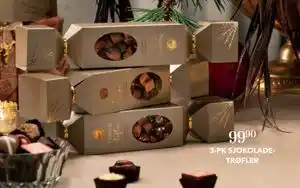 Apotek 1 3-PK SJOKOLADETRØFLER, NOK 99.9 tilbud